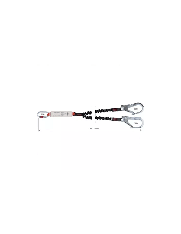 Lonża Camp Shock Absorber Rewind Double Alu MGO 175cm